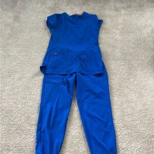 Womens scrubs heart and soul royal blue